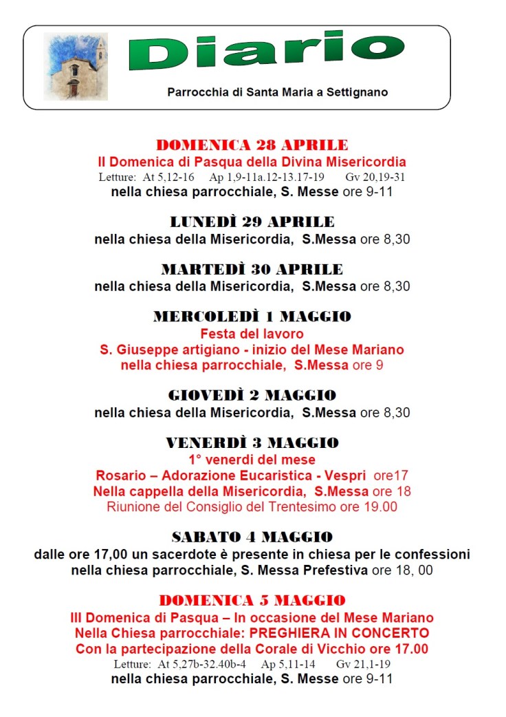 Diario 28-5 Maggio