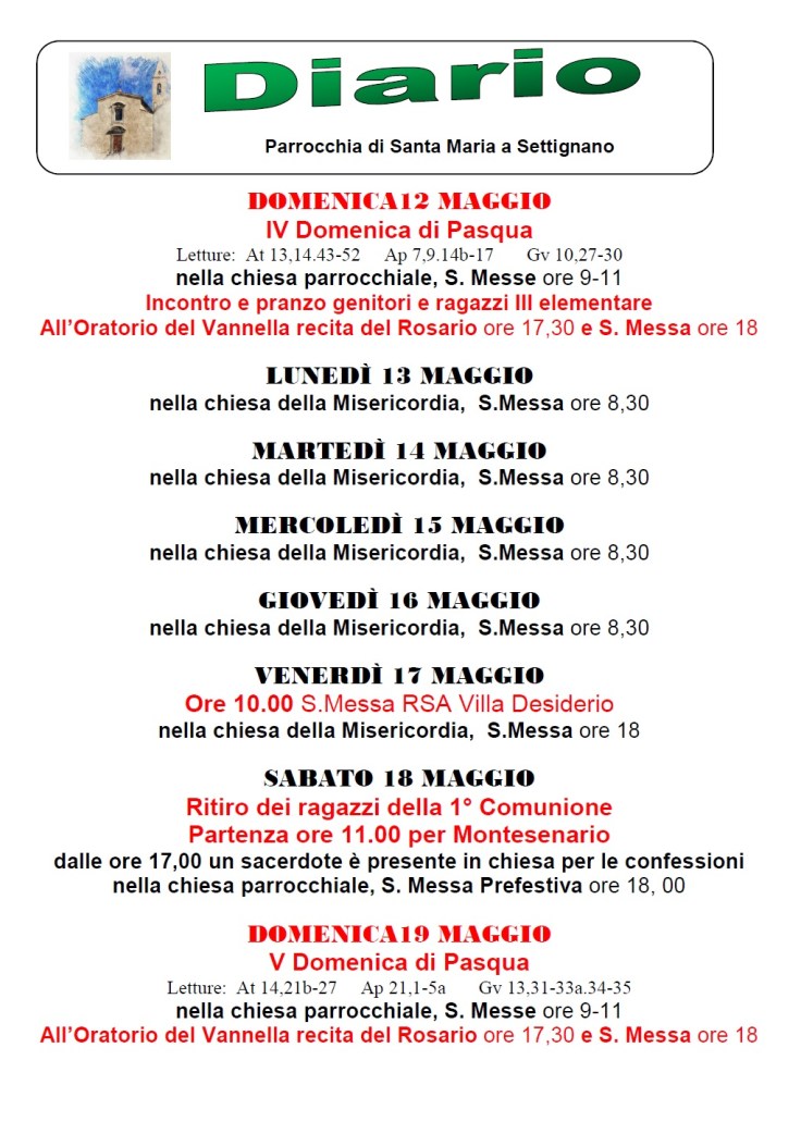 settimana 12-19Maggio