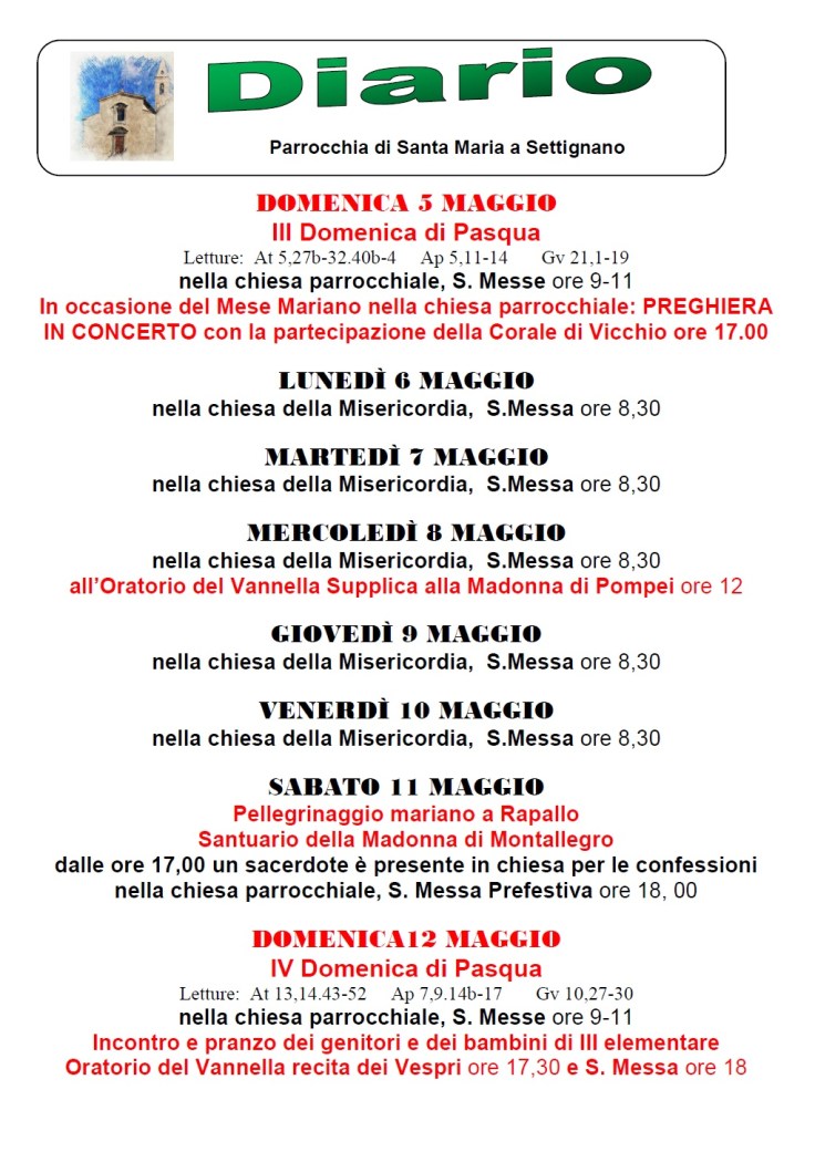 settimana 5-12Maggio2019